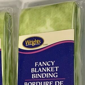 3 Wrights Lime Green Tie Dyed Fancy Blanket Binding [2" Wide x 4.75 yds] New